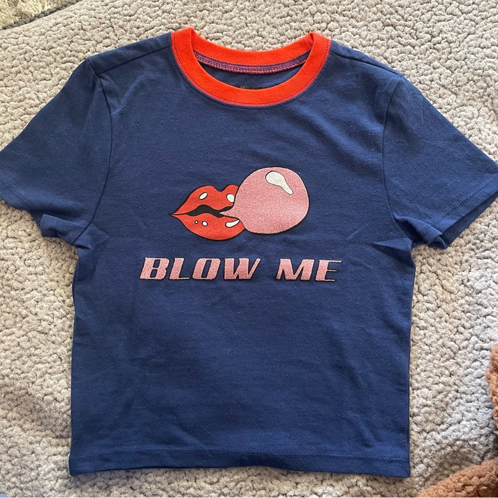 Urban Outfitters Blow Me Glitter Graphic Tee